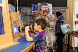 Sun Earth Universe. experiment and spaceman